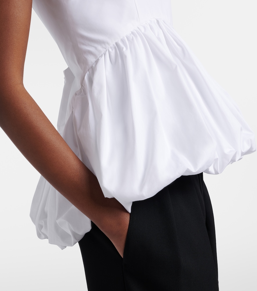 Róhe Peplum cotton poplin top