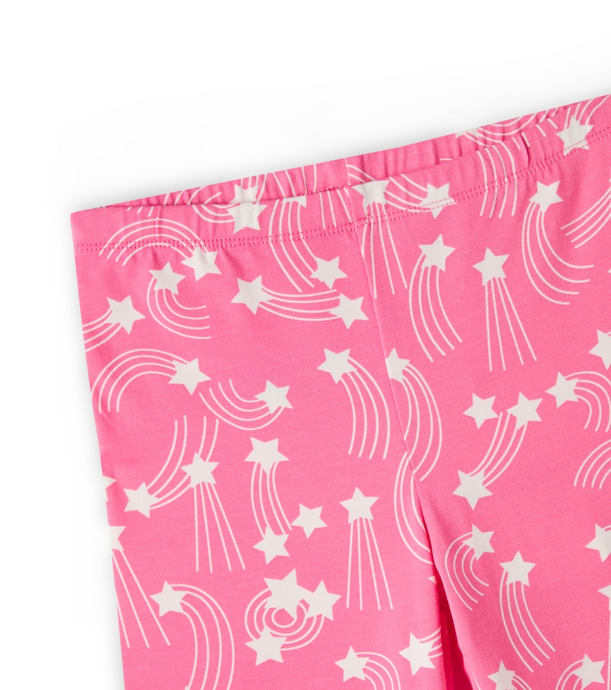 Printed cotton-blend jersey sweatpants