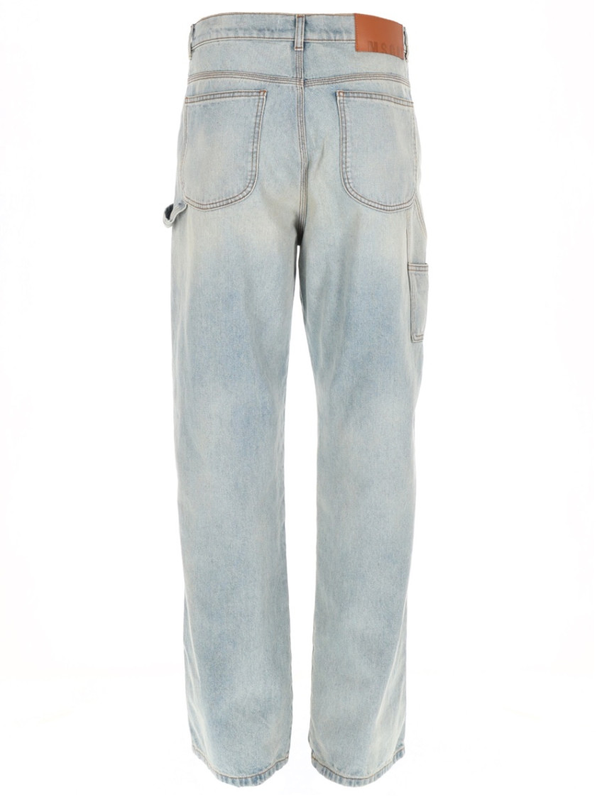 MSGM - logo jeans straight leg five pocket
