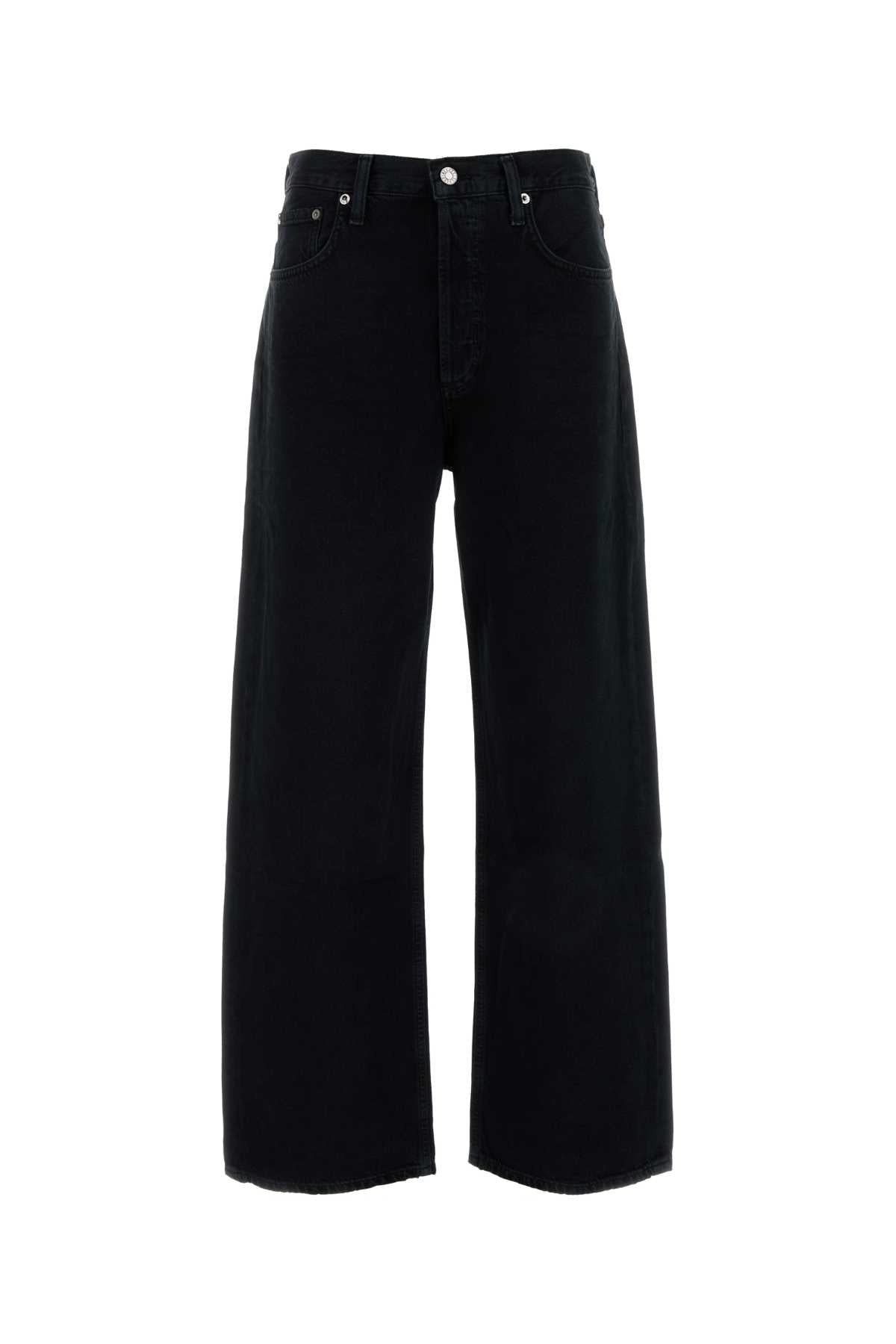 Low Slung Baggy Jeans — Black