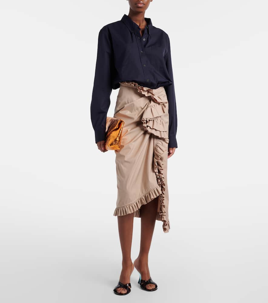 Oversized cotton poplin shirt