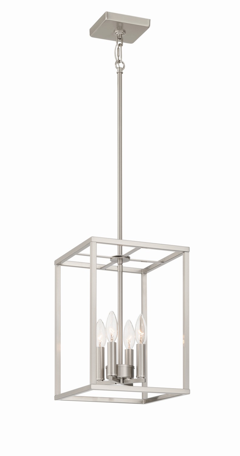 Brushed Polished Nickel Foyer Pendant from the Signature Foyer Collection