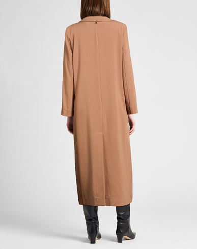 Woman Overcoat & Trench Coat Camel Size S Polyester, Viscose, Elastane