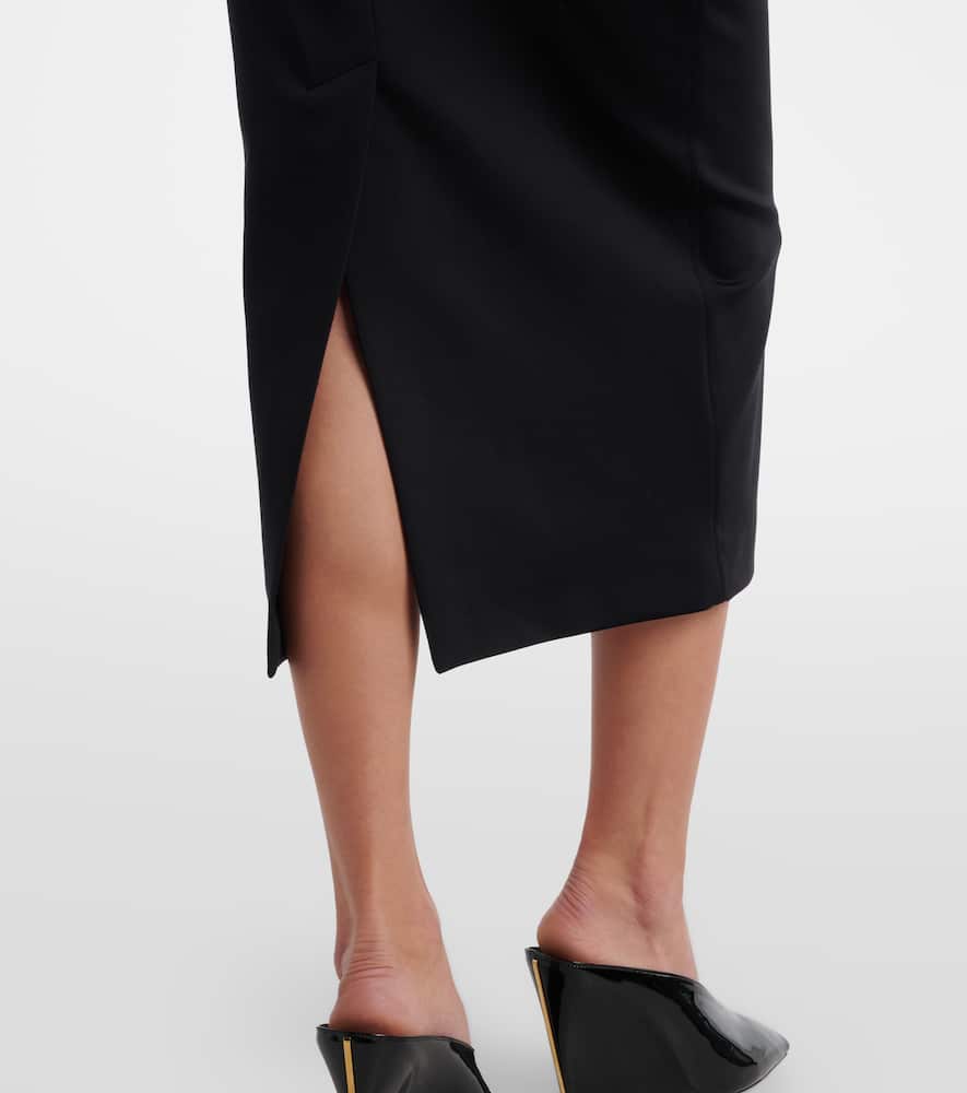 Piuma jersey pencil skirt