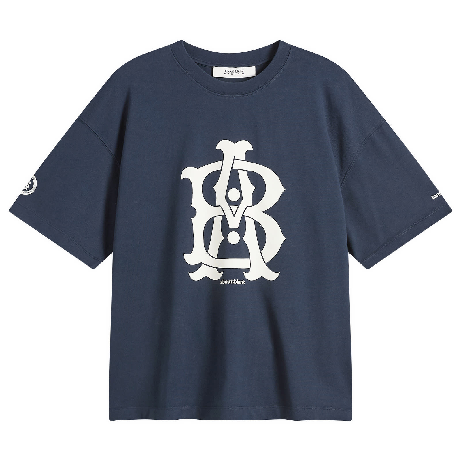 Men's Varsity T-Shirt in Navy/Ecru
