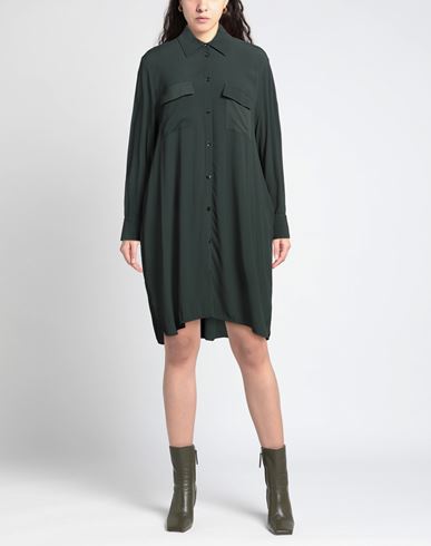 Woman Mini dress Dark green Size S Viscose, Silk