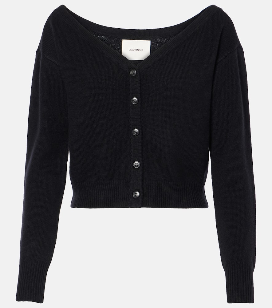 Beata off-shoulder cashmere cardigan