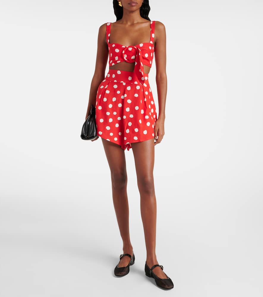 Adriana Degreas High-rise wide-leg shorts