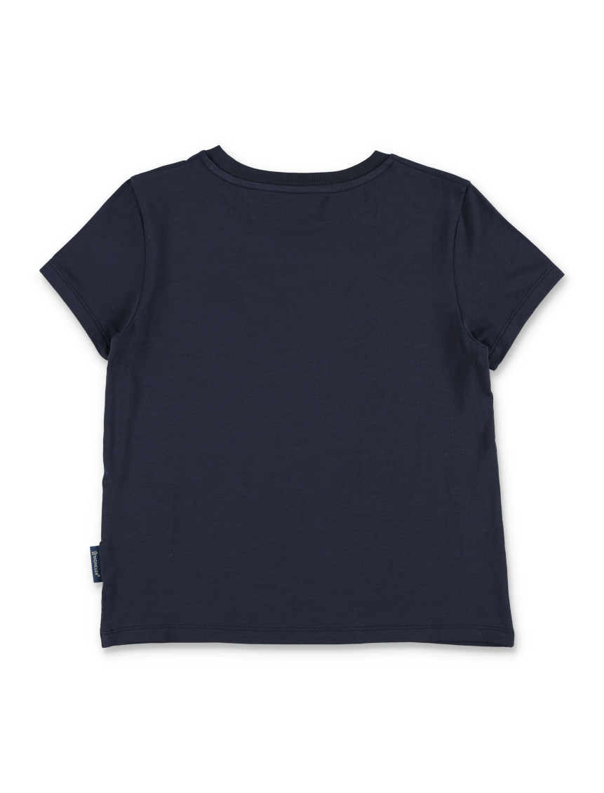 Kids Navy Blue Solid T-Shirt