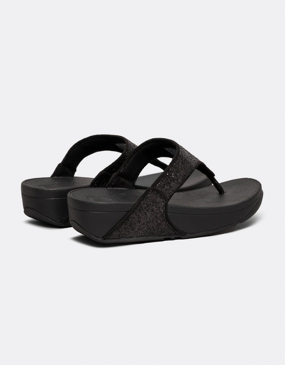 Women's Fitflop Lulu Glitter Womens Toe-Thongs - Black - Size: 5