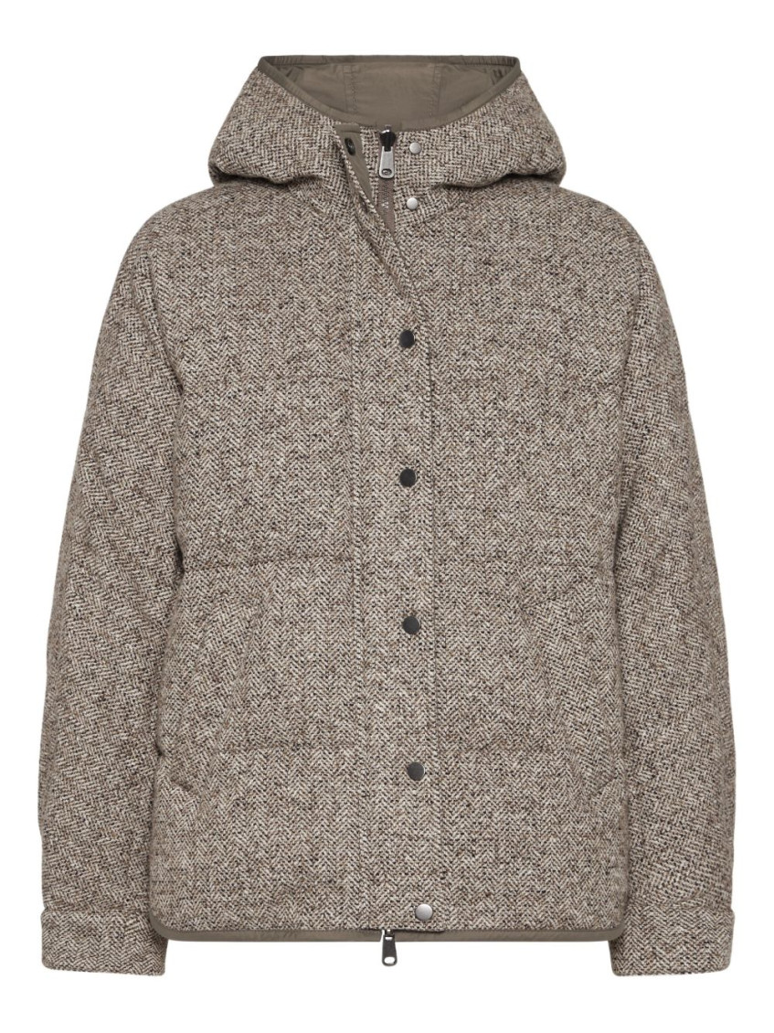 Reversible Wool And Silk Down Jacket