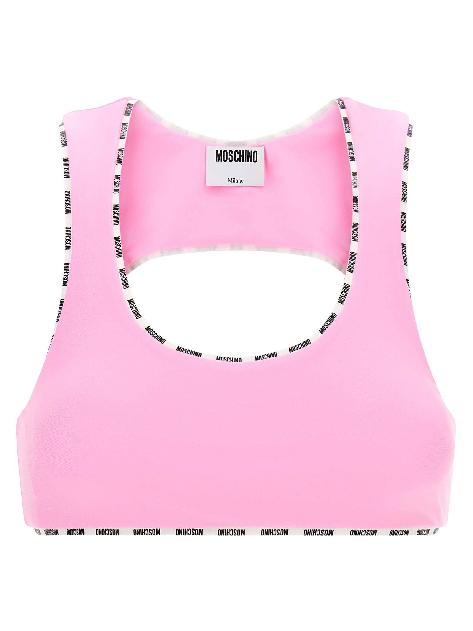 Logo-Embellished Tank Top — pink