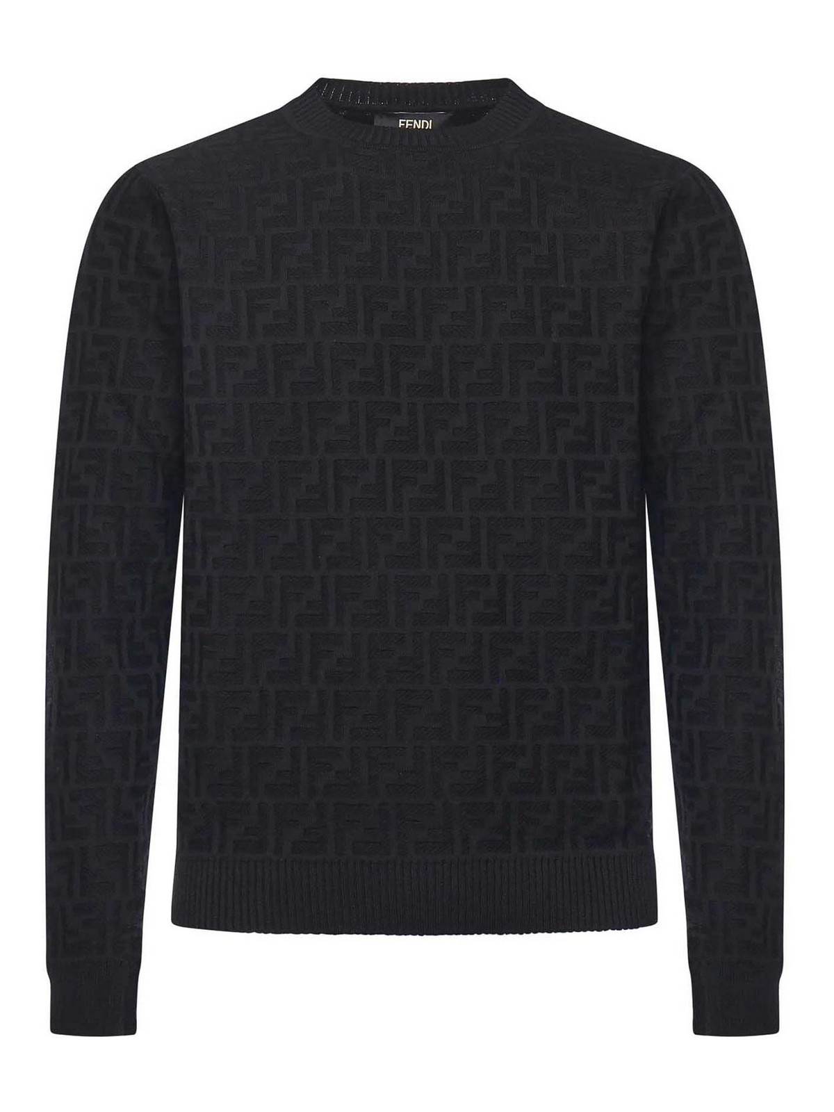 Ff Jacquard Sweater Sweaters And Cardigans Black