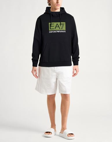 Man Sweatshirt Black Size 3XL Polyester, Cotton
