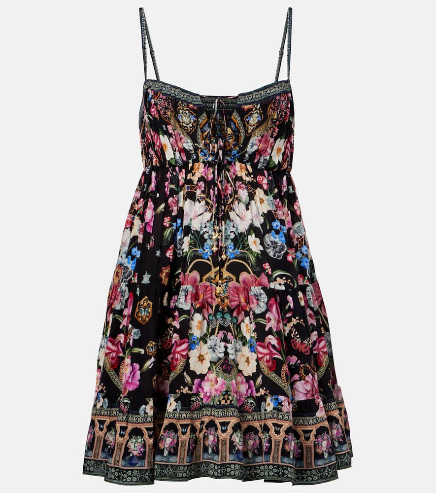 Camilla Crystal-embellished silk minidress