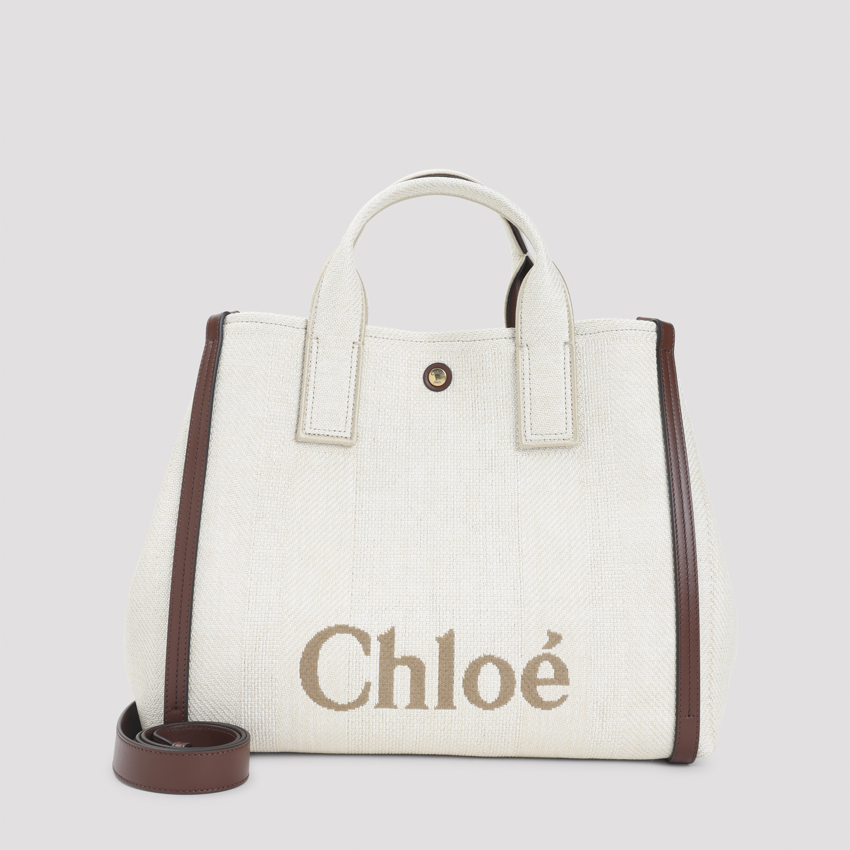 Carry Shoulder Bag Nude & Neutrals Cotton Polyamide Leather - Women