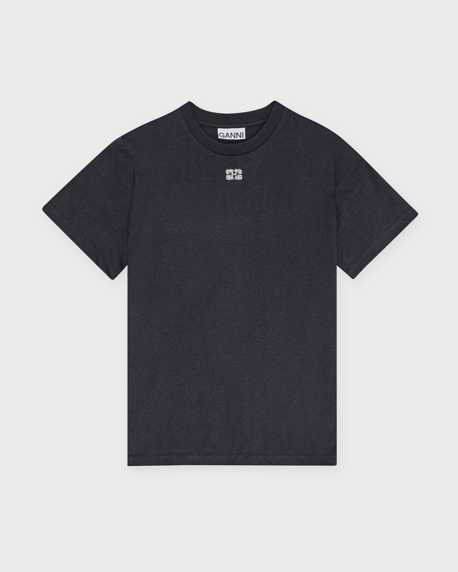 Ganni T-shirt Jersey Rhinestone Phanto