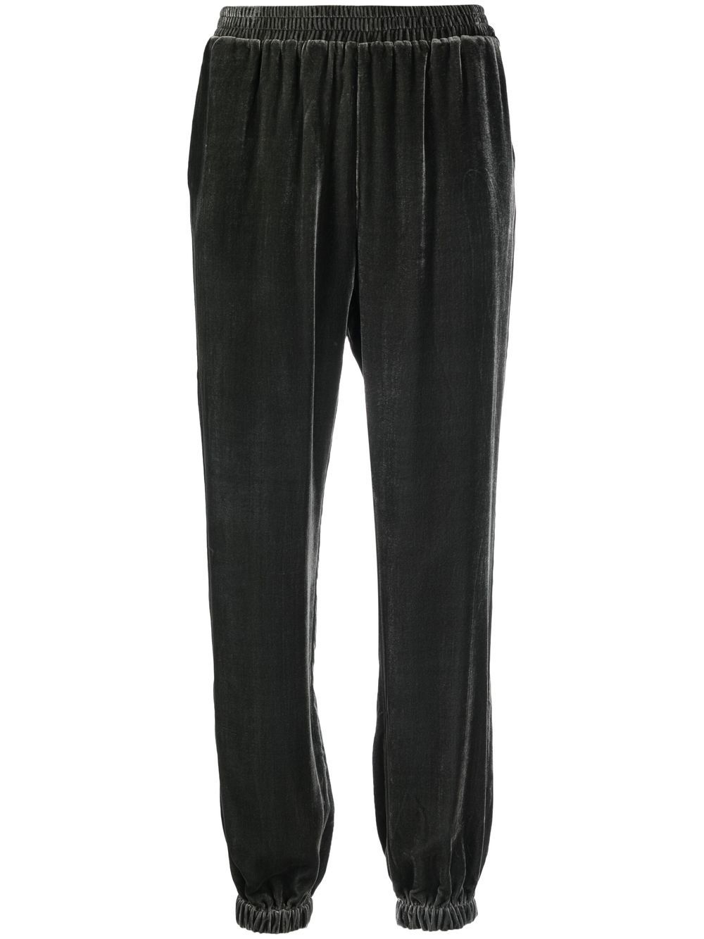 Tapered velvet track pants