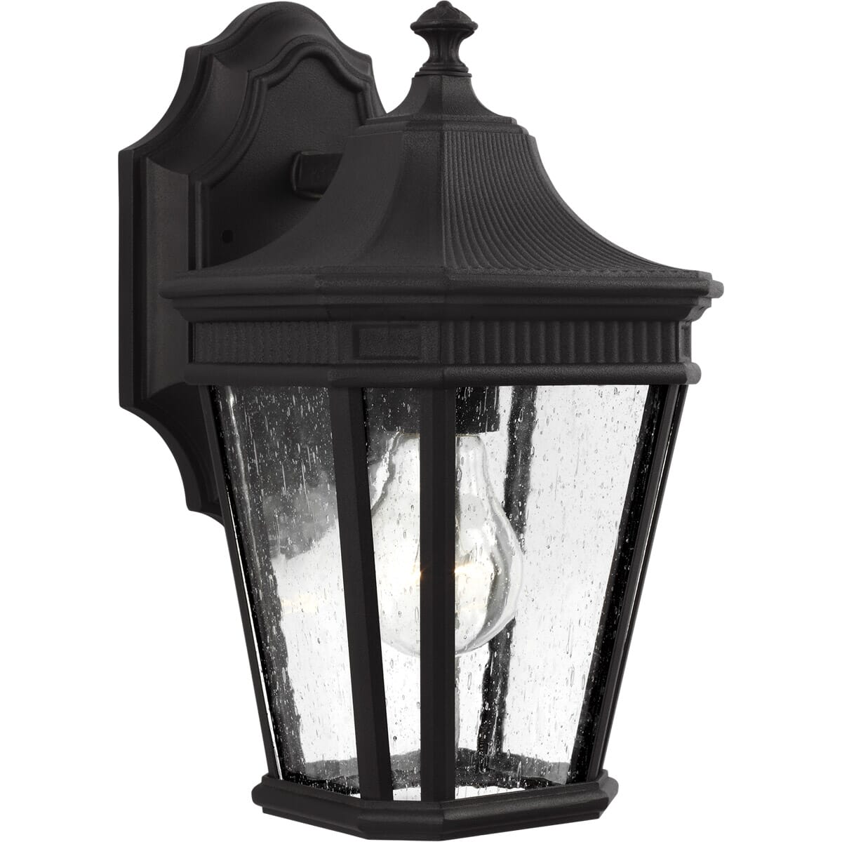 Black One Light Outdoor Wall Lantern from the Cotswold Lane Collection
