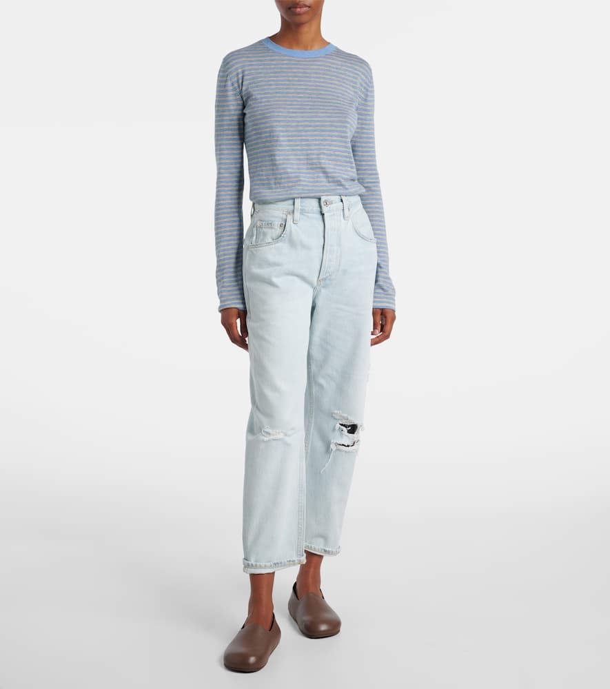 Citizens of Humanity Dahlia distressed low-rise wide-leg jeans