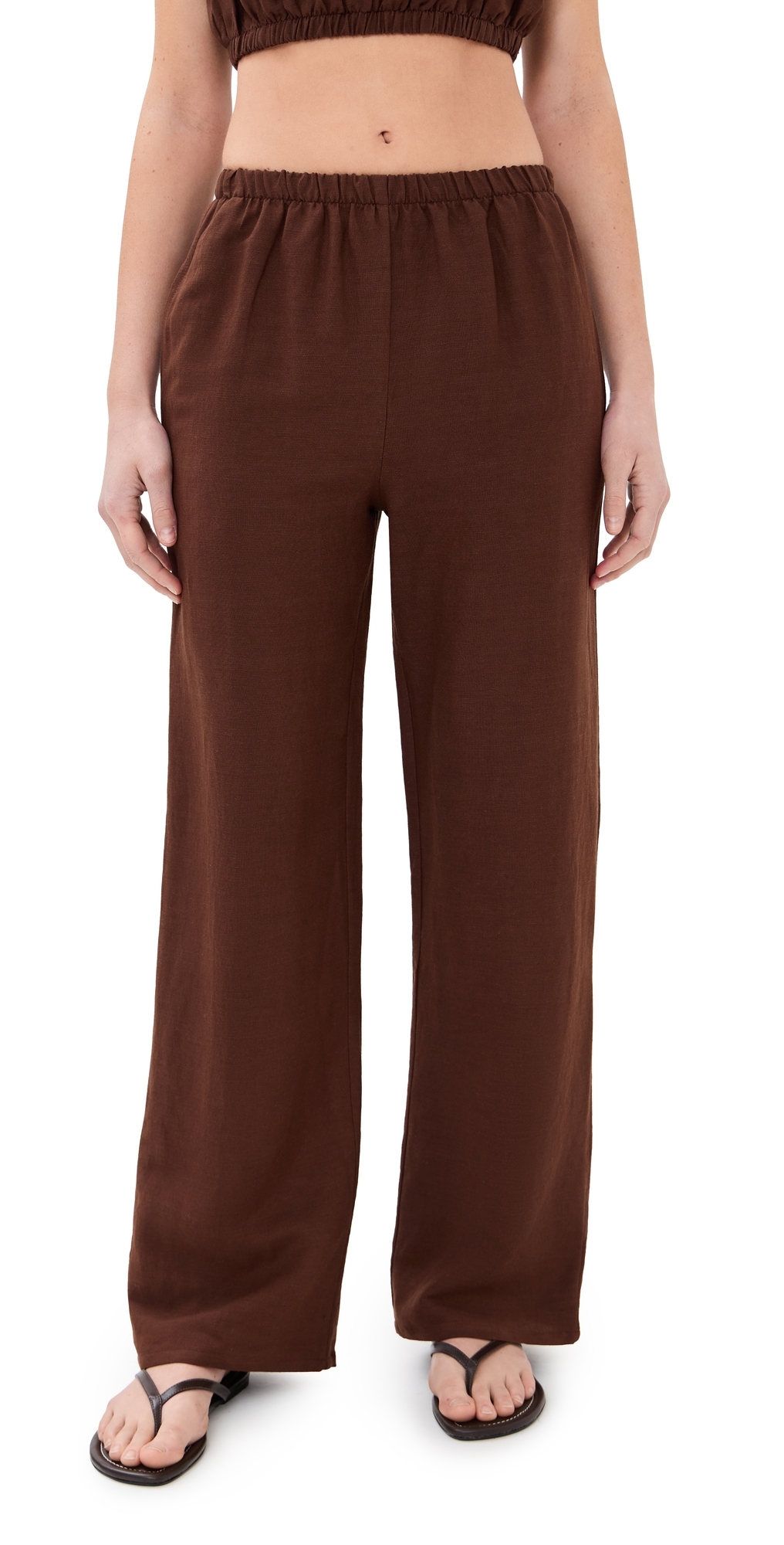 LE BOP Camille Pull On Pants Chocolate
