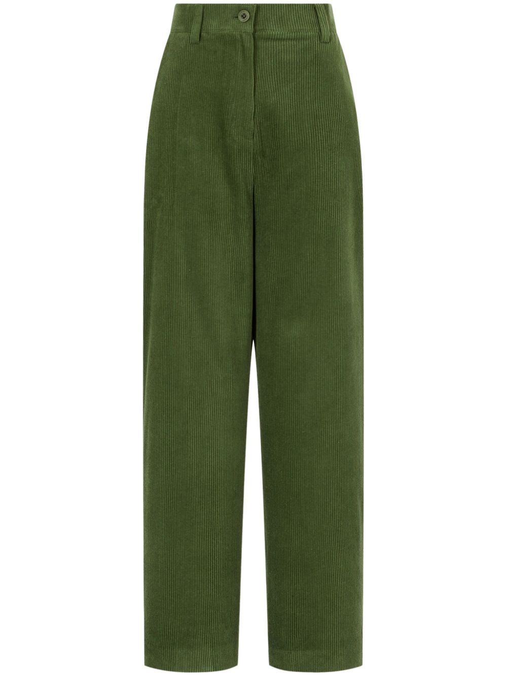 Corduroy cropped trousers - Black