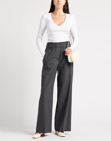 Woman Pants Grey Size 8 Virgin Wool, Polyamide, Elastane, Ecobrass, Cotton