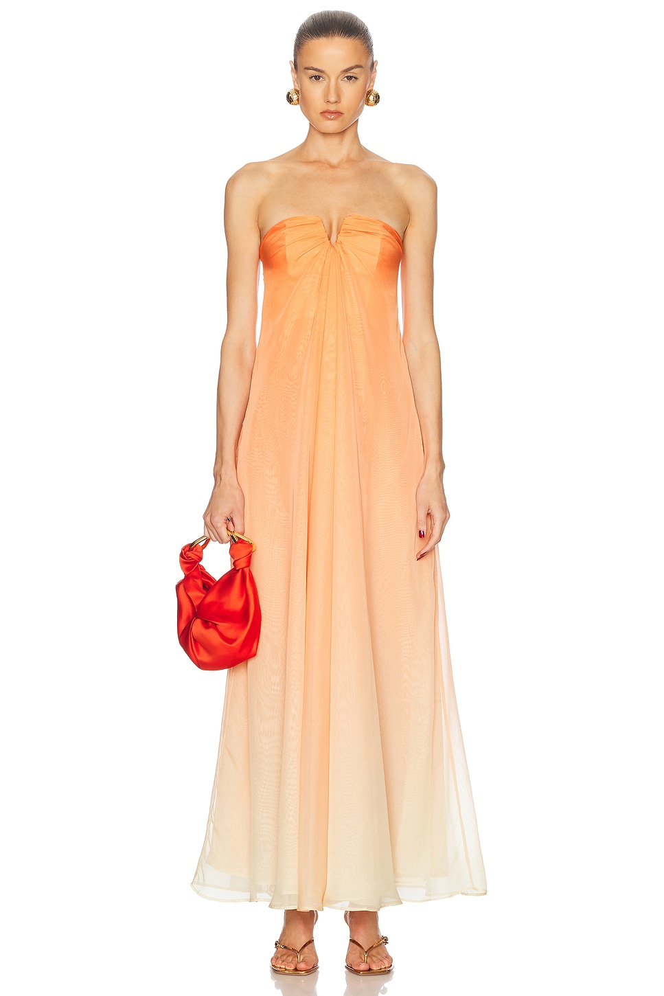 Cult Gaia Janelle Gown in Ombre - Orange. 0 also in