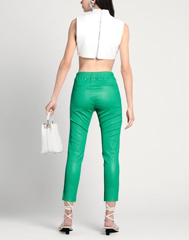 Woman Pants Green Size 10 Lambskin