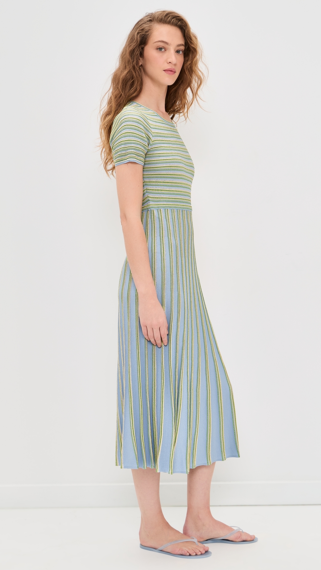 Emilia Knit Dress Powder Blue Multi