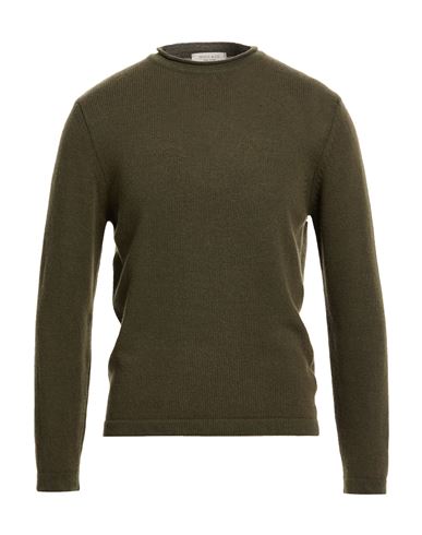 Man Sweater Military green Size M Merino Wool