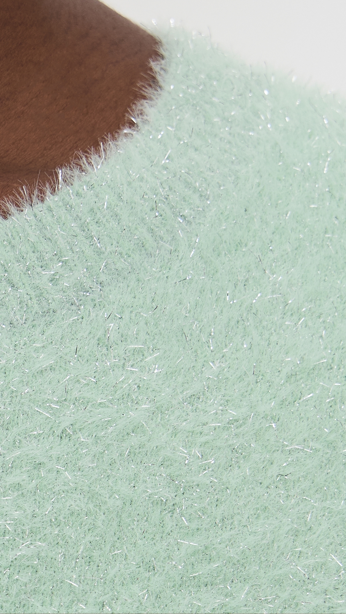 Tinsel Cropped Sweater Mint
