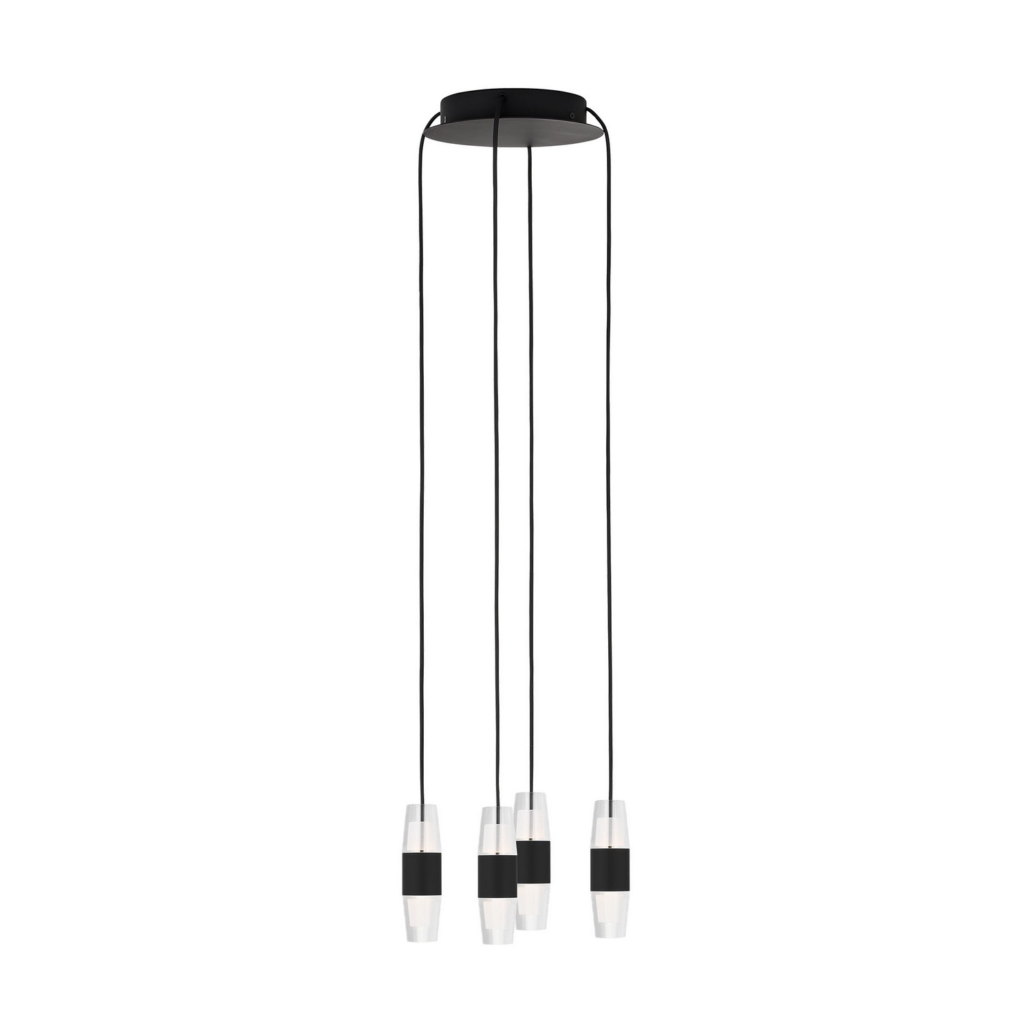 Nightshade Black LED Chandelier from the Lassell Collection