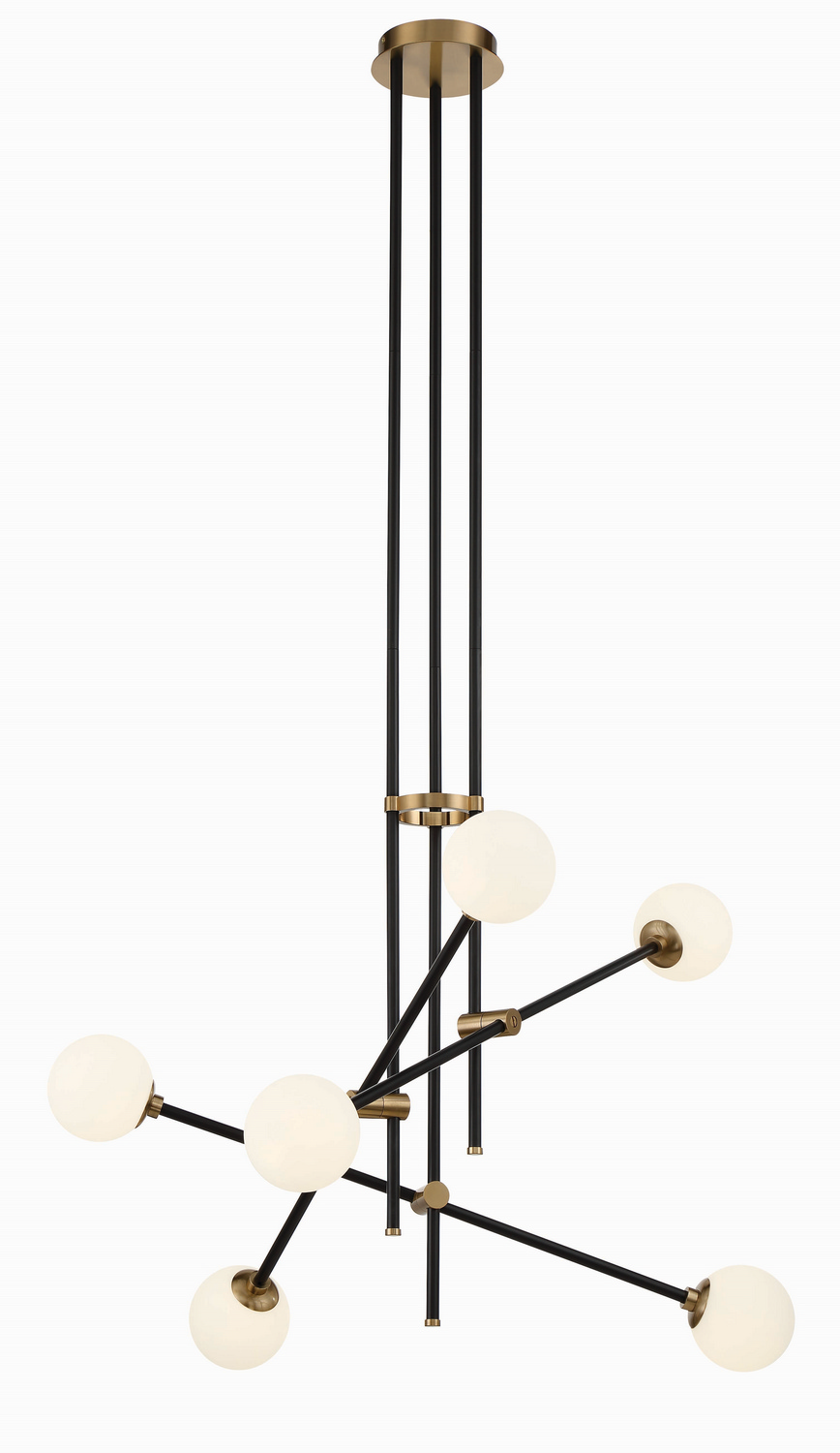 Coal And Aged Brass Chandelier from the Cosmet Collection
