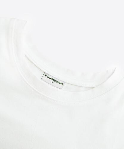 Dot Star Bloom Print Slim Fit Short Sleeve T-Shirt Ivory