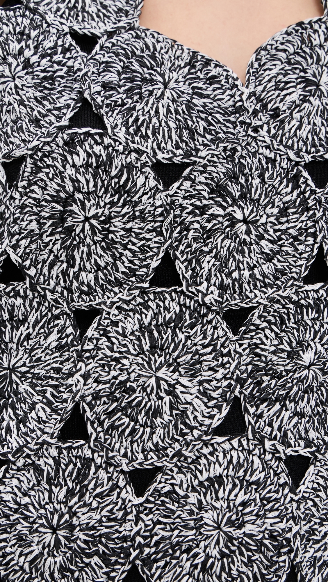 Muro Crochet Dress Black/White