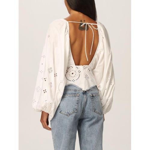 Broderie anglaise blouse - White