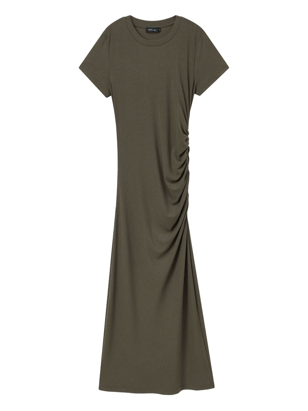 Ruched T-shirt dress - Black