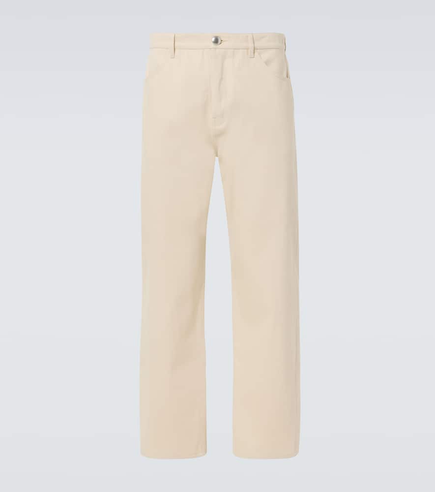 Mid-rise straight jeans