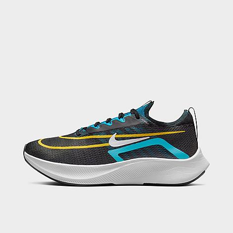 Men's Zoom Fly 4 Running Shoes in Black/Chlorine Blue/Vivid Sulfur