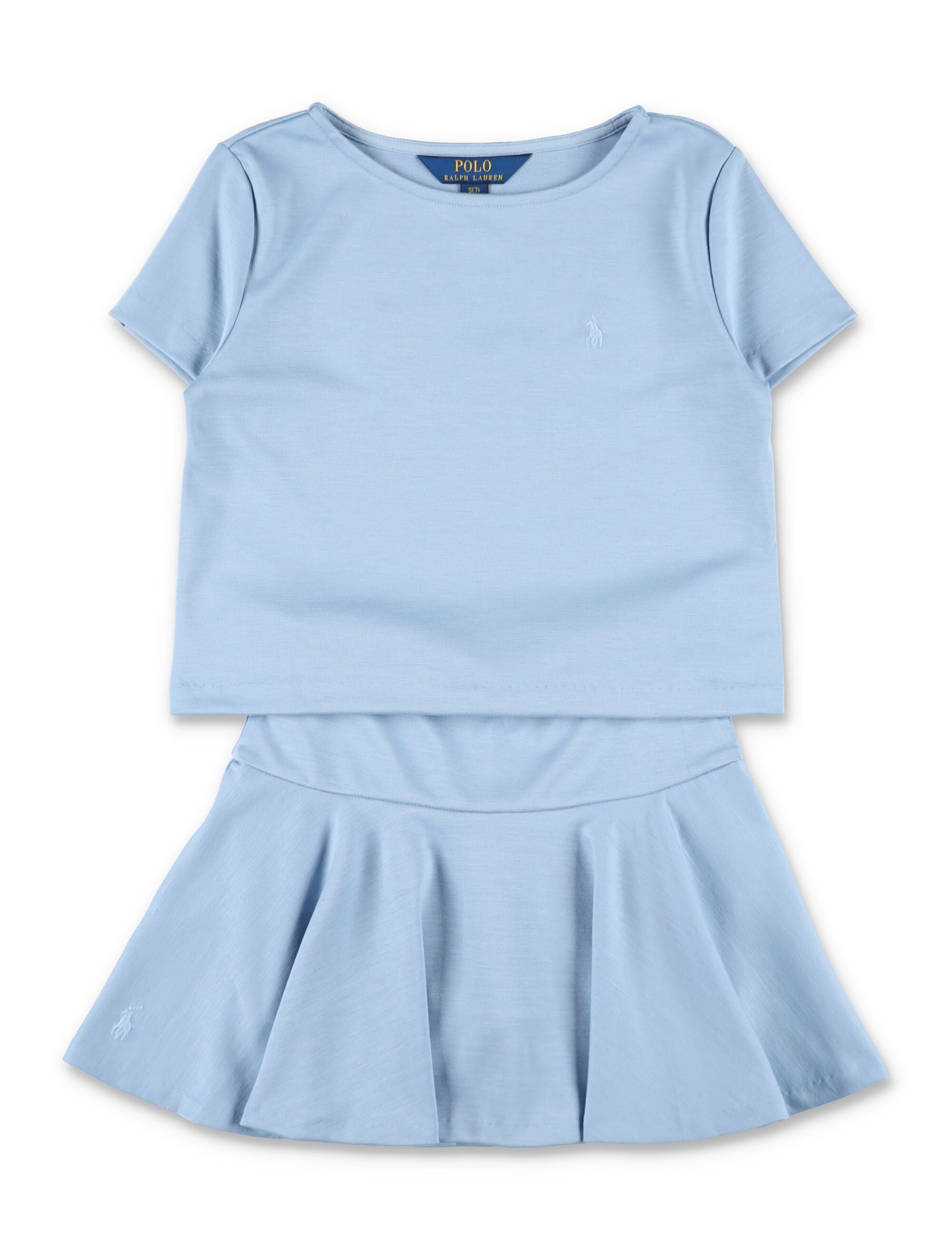 Girls' Flared Skirt and T-Shirt Set