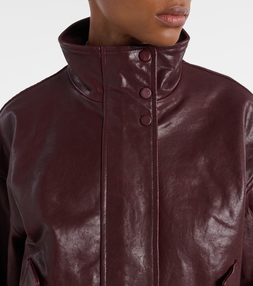 Bateman cropped leather jacket