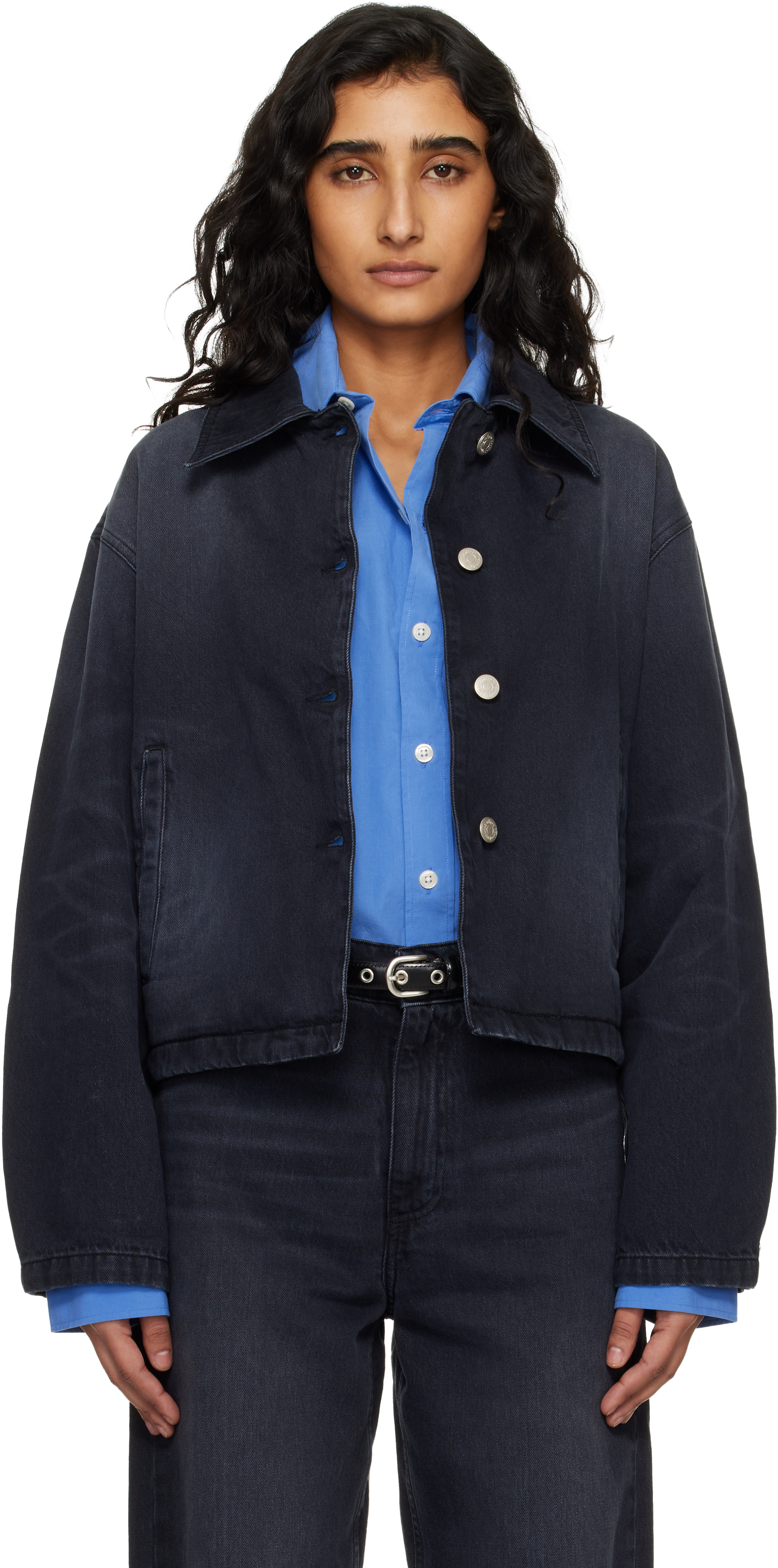 Black Decorator Denim Jacket
