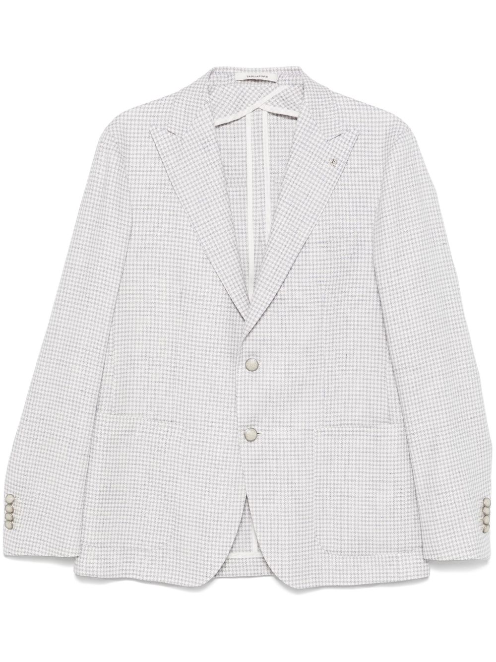 Checked blazer - White