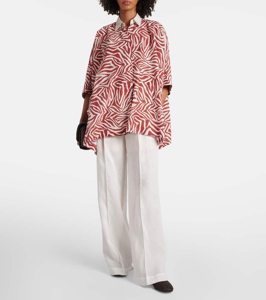 Linen wide-leg pants