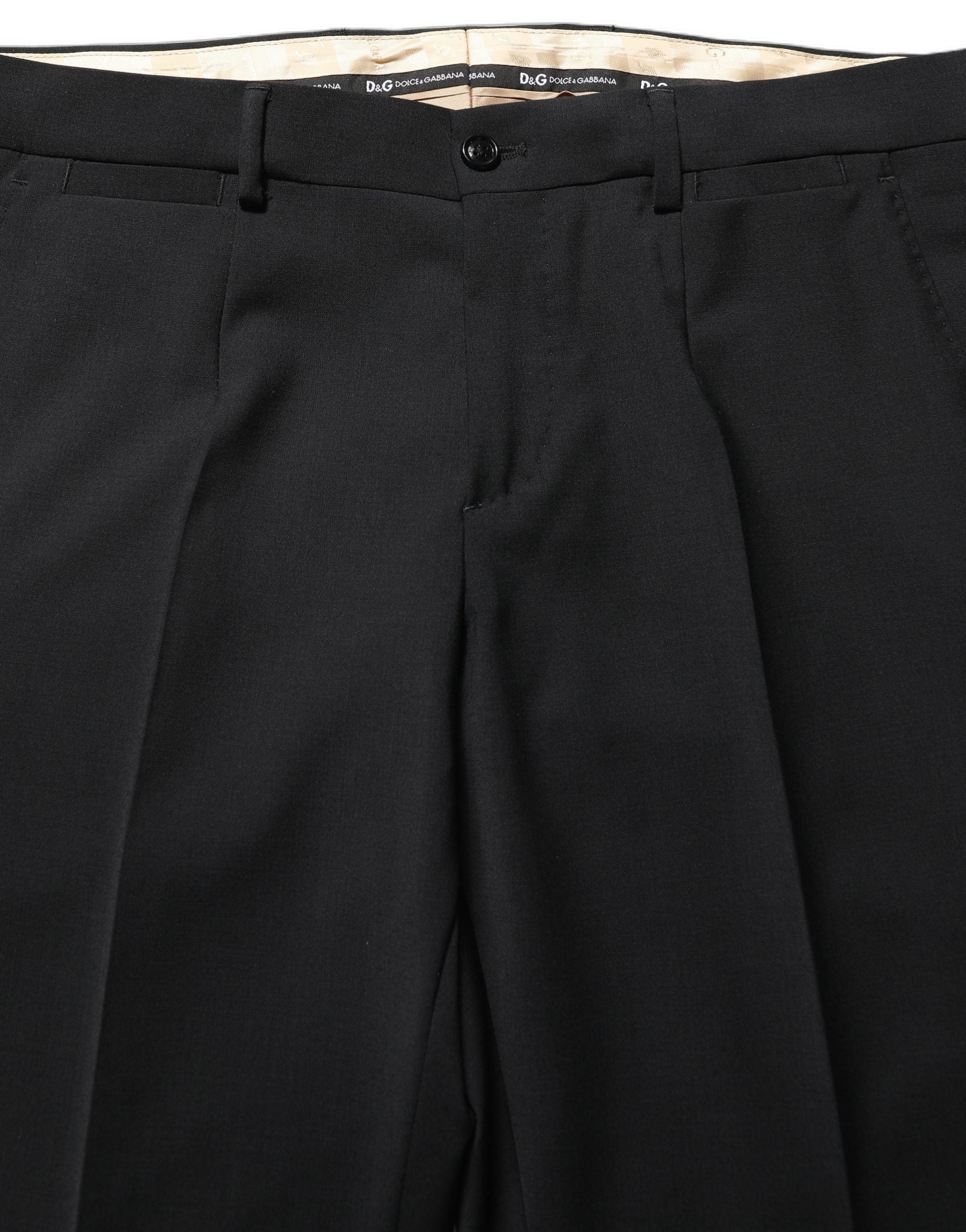 Wool Slim Fit Suit — Black