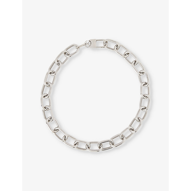 Mens Silver Threshold Stainless-steel Necklace 50cm