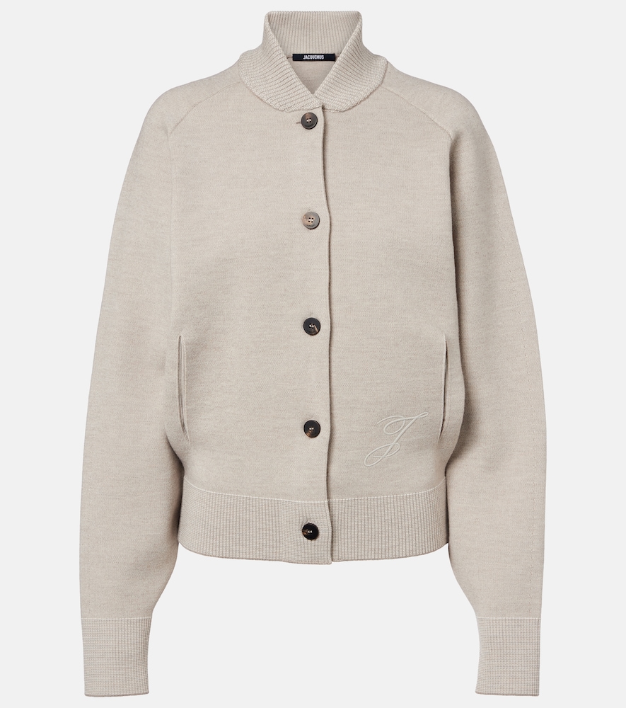 Lavande wool-blend cardigan