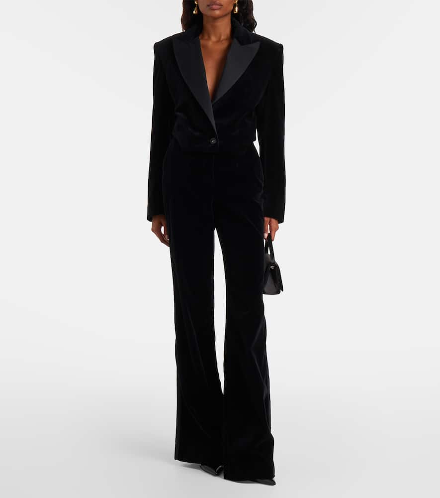 Cotton velvet blazer