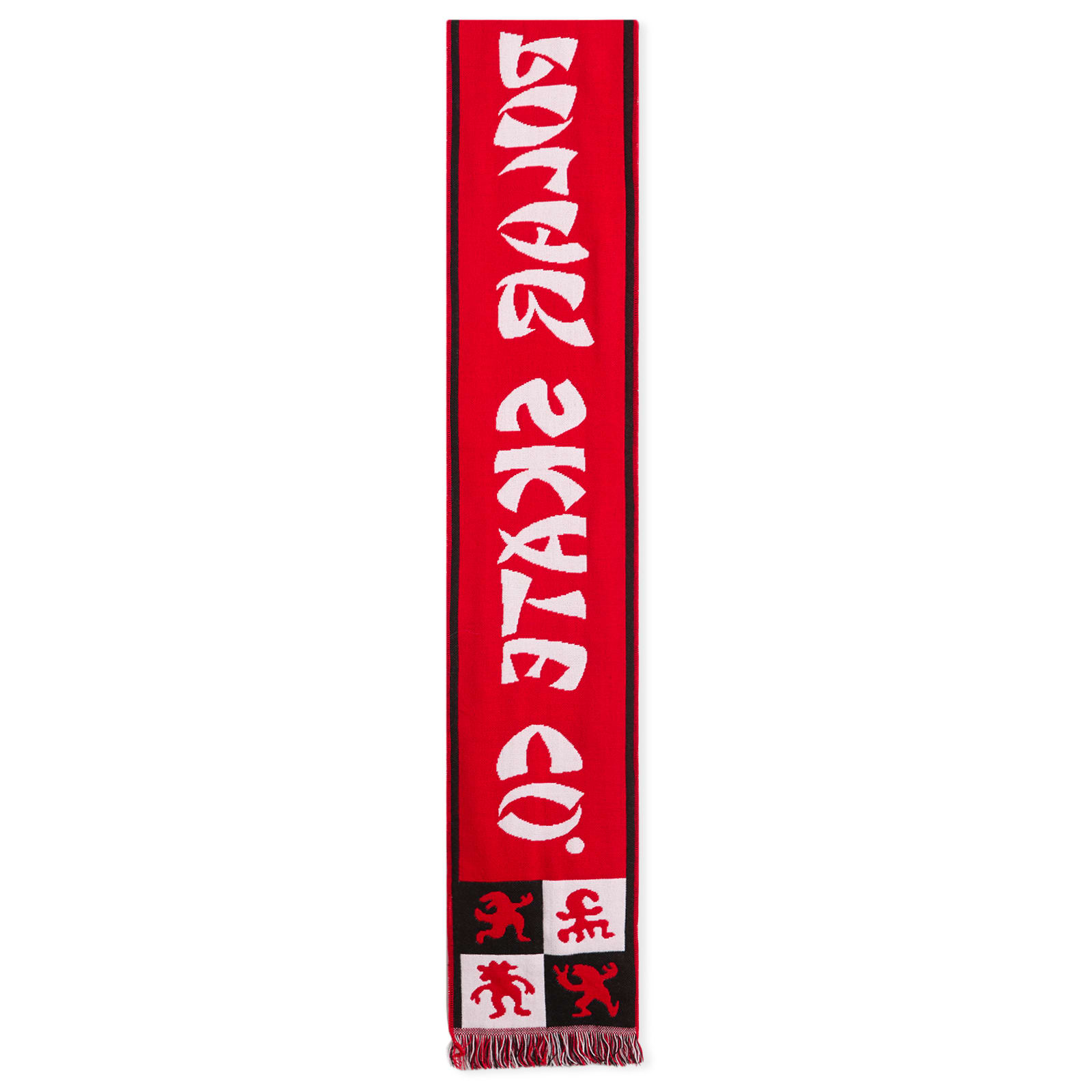 Men's Checkers Football Scarf Red